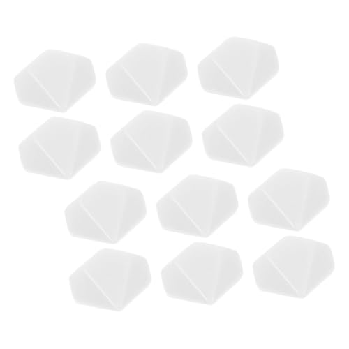Supvox 12 Stück 10 Leere Spiele lernwürfel spielwürfel leeres Brettspiel für das Klassenzimmer Euchre- dados runde Schleifscheiben Acryl Weiß von Supvox