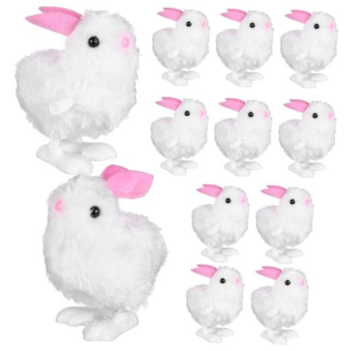 Supvox 12 Stück Aufziehspielzeug Kaninchen Hüpfendes Plüschspielzeug für Kindergeburtstag Mitgebsel Adorable Wind Up für Jungen von Supvox