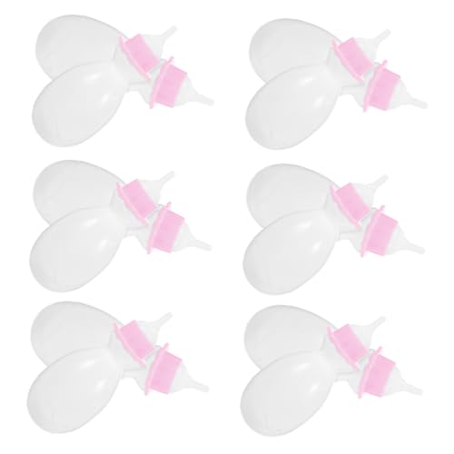 Supvox 12 Stück Babyflasche Puppenflasche plastikflasche Spielzeugflaschenspielzeug Spielzeugpuppendekoration Puppenhaus Zubehör geben vor, Modell zu Sein Puppenfutterflasche Weiß von Supvox