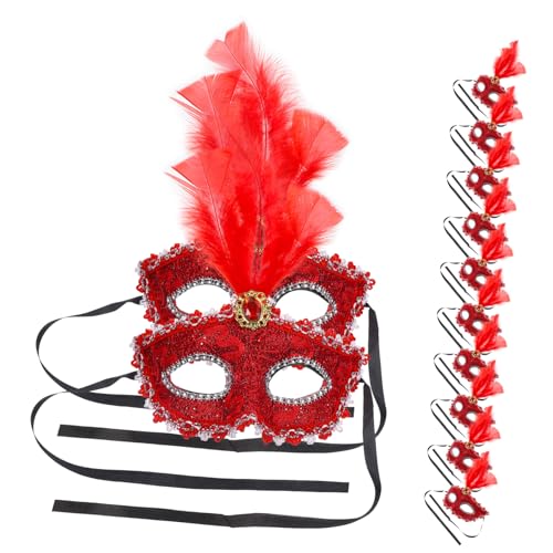Supvox 12 Stück Bunte Federmasken für Karneval Kreative Halbmaske für Cosplay und Festlichkeiten für Halloween und Maskenbälle Supvox 12 Stück Bunte Federmasken für Karneval Kreative Halbmaske für Cosplay und Festlichkeiten für Halloween und Maskenbälle von Supvox