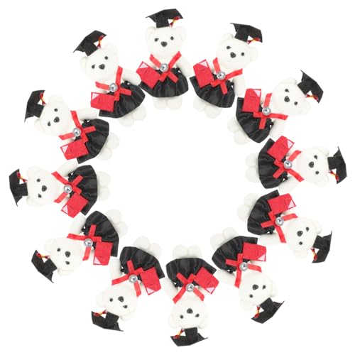 Supvox 12 Stück Dr. Bärenpuppe tragen Plüsch Abschlussgeschenk für Blumenstrauß Abschlussgeschenke Abschlussbär 2023 Abschlussblumenbär Blumenstrauß-Dekorationszubehör Schaum von Supvox