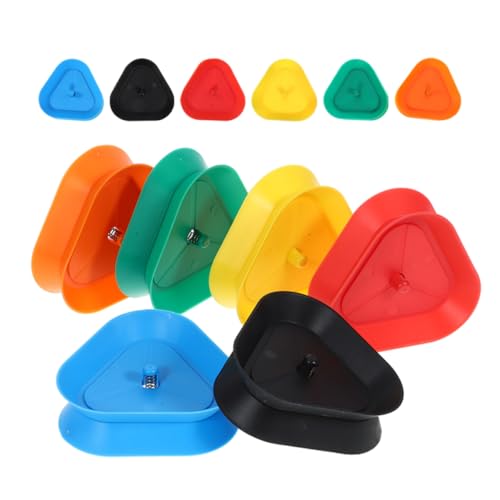 Supvox 12 Stück Kartenhalter Spielkarten Spielkartenfach Kartendreieckhalter Kartenspielhalter Dreiecksförmiger Kartenspielhalter Kronen Kartenspielkartenhalter Kunststoff von Supvox