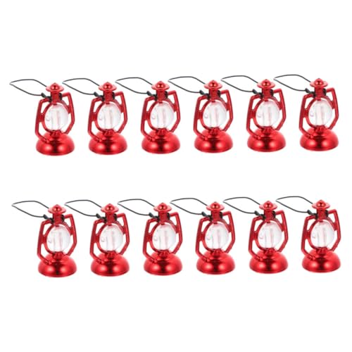 Supvox 12 Stück Kerosinlampen-Puppenhaus Mikro klein winzig Zubehör für Miniaturszenen alt The Hallow Halloween mitgebsel Dolly House Dekoration Feen-Kerosin-Lichtmodell Plastik rot Supvox 12 Stück Kerosinlampen-Puppenhaus Mikro klein winzig Zubehör für Miniaturszenen alt The Hallow Halloween mitgebsel Dolly House Dekoration Feen-Kerosin-Lichtmodell Plastik rot von Supvox