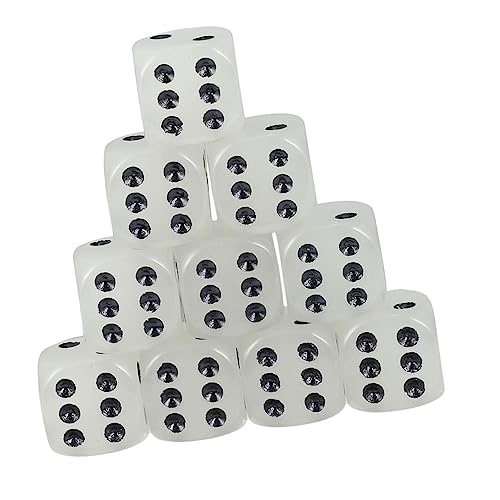 Supvox 12 Stück Leuchtende aus Wiederverwendbare Spaßige Spielwürfel für Brettspiele und Partyspiele Luminous Dices für Kreative Spielideen von Supvox