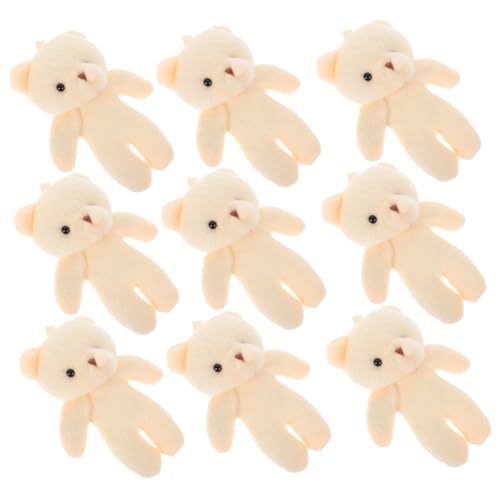 Supvox 12 Stück Mini-Bärpuppe brauner Minibär Karikatur Schlüsselanhänger kleine Bären Miniatur Zinn kuschelbären süße schlüsselanhänger Bärendekoration Hängende Bärenfiguren Stoff von Supvox