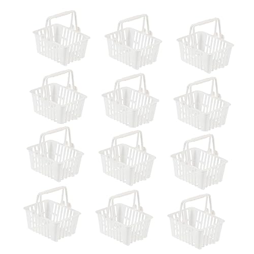 Supvox 12 Stück Mini-Einkaufskorb Einkaufswagen für Miniatur Weiden vor, Spiel zu Gewebte kaufmannsladen kinderladen Mini Körbe Mini-Süßigkeiten-Korb Plastik Weiß Supvox 12 Stück Mini-Einkaufskorb Einkaufswagen für Miniatur Weiden vor, Spiel zu Gewebte kaufmannsladen kinderladen Mini Körbe Mini-Süßigkeiten-Korb Plastik Weiß von Supvox