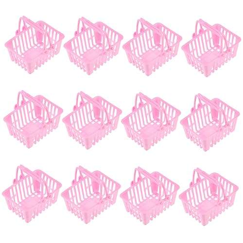 Supvox 12 Stück Mini-Einkaufskorb Körbe Kleinkindspielzeug für Miniatur Party einkaufskorb kindereinkaufskorb spielzeugkorb Mini-Süßigkeiten-Korb Mini-Tragekorb Plastik Rosa Supvox 12 Stück Mini-Einkaufskorb Körbe Kleinkindspielzeug für Miniatur Party einkaufskorb kindereinkaufskorb spielzeugkorb Mini-Süßigkeiten-Korb Mini-Tragekorb Plastik Rosa von Supvox