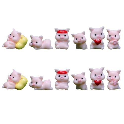 Supvox 12 Stück Mini-Schwein-Ornament Landschaftsornament Schweinchen Zubehör Coop Bastelset Desktop-Schwein-Modell Schweineverzierung Rosa Harz Supvox 12 Stück Mini-Schwein-Ornament Landschaftsornament Schweinchen Zubehör Coop Bastelset Desktop-Schwein-Modell Schweineverzierung Rosa Harz von Supvox