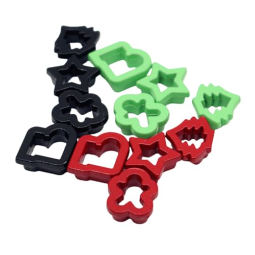 Supvox 12 Stück Miniatur Weihnachts Backformen Teilig Detailreiche Miniatur Keksformen aus Robustem Legierungs Material Puppenhaus Deko für Micro Landschaften von Supvox