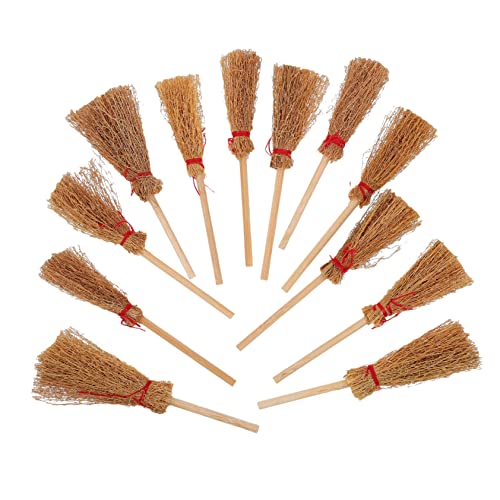 Supvox 12 Stück Miniature Hexenbesen Holz Besen für Puppenhaus Dekoration für Halloween Handgefertigte Requisiten aus Feinen Materialien Lebensecht und Langlebig Supvox 12 Stück Miniature Hexenbesen Holz Besen für Puppenhaus Dekoration für Halloween Handgefertigte Requisiten aus Feinen Materialien Lebensecht und Langlebig von Supvox