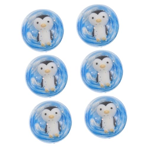 Supvox 12 Stück Pinguin Hüpfbälle Perlen Mit Großem Loch Charms Für Armbänder Glaskugel Winterspielzeug Schreibtisch Für Frauen Briefbeschwerer Kugelkerzen von Supvox