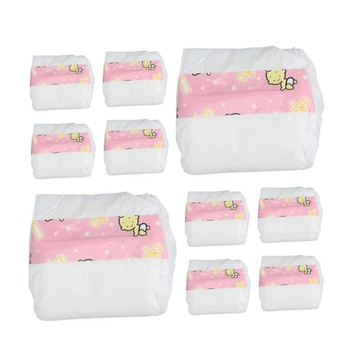 Supvox 12 Stück Puppen-Anziehwindel puppenwindeln Puppenkleidung Puppen Kleidung Puppen realistisches Babypuppenzubehör Zubehör für Babypuppen PVC Rosa von Supvox