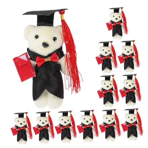 Supvox 12 Stück Puppenstraußmaterial Abschluss Bär Abschlusspuppe Plüsch-abschlussbär Abschluss Stofftiere High-School-abschlussbär Abschluss Stofftier Bär Grad Bär Plastik von Supvox