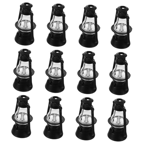 Supvox 12 Stück Retro Petroleumlampen Ornamente Für Puppenhaus Modernes Zubehör Warme Mini Beleuchtung Modellpuppen Kleine Dekorationen Winzige Kleine Vintage Dekoration von Supvox