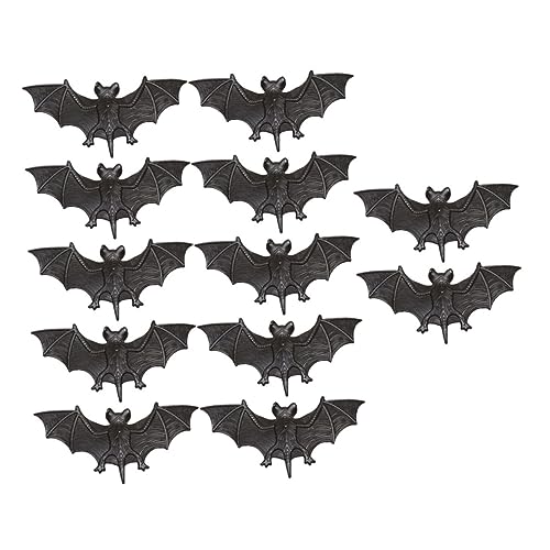 Supvox 12 Stück Simulierte Fledermaus Aus Weichem Gummi Halloween Requisiten Streiche Für Halloween Sachen Dekoration Partyzubehör Ornamente Für Partyzubehör Halloween Party von Supvox