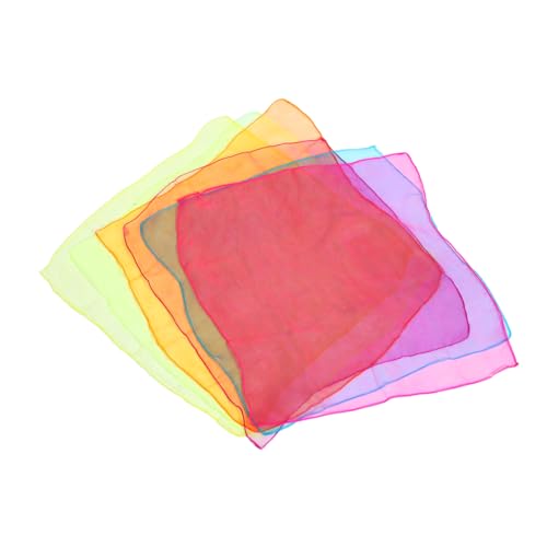 Supvox 12 Stück Tanzschal Quadratische Jonglierschals Aus Seide Tanzbänder Zum Schals Zum Schals Zum Tanzschals 100% Nylon von Supvox
