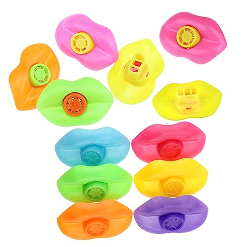 Supvox 12 Stück Teiliges Bunte Kinderpfeifen aus Robustem Kunststoff Ergonomisch Geformt Sicher für Kleinkinder Musikalisches Lernspielzeug für Party Geburtstag und Zufällige Farbe von Supvox