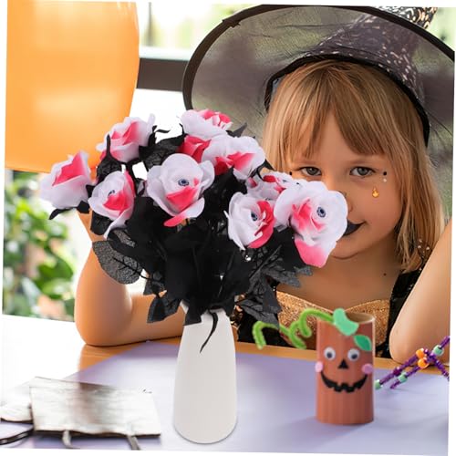 Supvox 12 Stück Teiliges Halloween Deko Künstliche Rosen mit Augen Realistische Innen und Gartendekoration Langlebige Gruselige Blumengestecke für Halloween Party und Heimdekoration Supvox 12 Stück Teiliges Halloween Deko Künstliche Rosen mit Augen Realistische Innen und Gartendekoration Langlebige Gruselige Blumengestecke für Halloween Party und Heimdekoration von Supvox