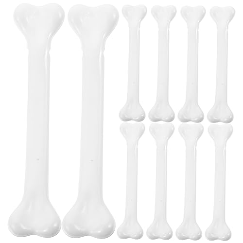 Supvox 12 Stück Teiliges Halloween Deko Kunststoffknochen Weiß Realistische Mini Skelettknochen als Partydeko und Grusel Accessoires für Halloween Wiederverwendbar Leicht und Robust von Supvox