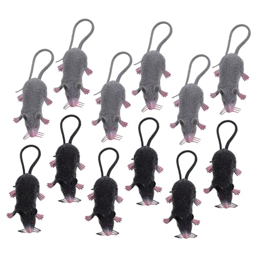 Supvox 12 Stück Teiliges Halloween Ratten Requisiten aus Kunststoff Realistische Kleine Mäuse Modelle Gruselige Streiche Party Deko Tragbar Robust für Aprilscherz und Schulküche Supvox 12 Stück Teiliges Halloween Ratten Requisiten aus Kunststoff Realistische Kleine Mäuse Modelle Gruselige Streiche Party Deko Tragbar Robust für Aprilscherz und Schulküche von Supvox