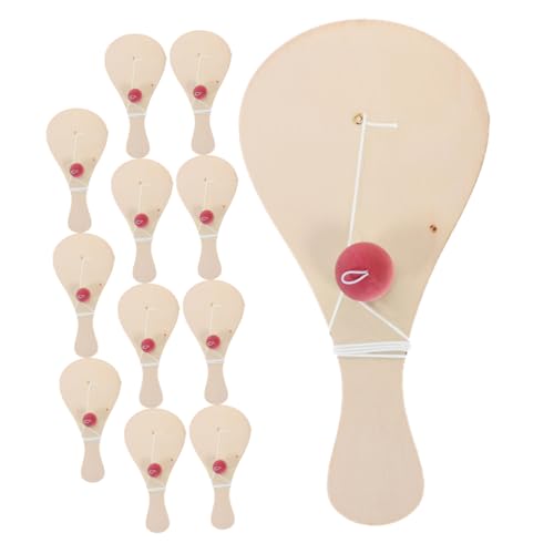 Supvox 12 Stück Teiliges Handbemaltes Holz Paddelball Set für Kleinkinder DIY Paddel mit Schnur Unlackierte Holzpaddel zum Bemalen und Kreativen Gestalten Fördert Koordination und Supvox 12 Stück Teiliges Handbemaltes Holz Paddelball Set für Kleinkinder DIY Paddel mit Schnur Unlackierte Holzpaddel zum Bemalen und Kreativen Gestalten Fördert Koordination und von Supvox