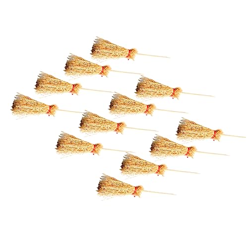 Supvox 12 Stück Teiliges Mini Besen für Puppenhäuser Niedliche Miniatur Deko für DIY Projekte für Mikrolandschaften und Mini von Supvox