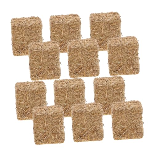 Supvox 12 Stück Teiliges Mini Heuhaufen Detailgetreue Quadratische Strohballen Realistische Bauernhof deko für Puppenhäuser Natürliche Miniatur Szenerie DIY Landschaftsmodell Supvox 12 Stück Teiliges Mini Heuhaufen Detailgetreue Quadratische Strohballen Realistische Bauernhof deko für Puppenhäuser Natürliche Miniatur Szenerie DIY Landschaftsmodell von Supvox