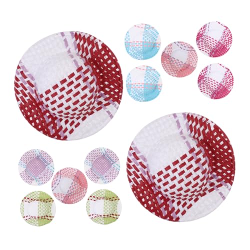 Supvox 12 Stück Teiliges Mini Hüte aus Papier für DIY Basteln Bunte Gestreifte Miniatur Hüte Vielseitig Einsetzbar für Puppen Haarschmuck Wohn und Schuldekor Kreative Bastelideen von Supvox