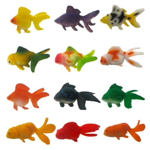 Supvox 12 Stück Teiliges Realistische PVC Goldfisch Modelle Pädagogisches Kinderspielzeug für Aquarium Deko und Lernzwecke Lebensecht Gestaltete Mini Fische in Zufälligen Farben und Supvox 12 Stück Teiliges Realistische PVC Goldfisch Modelle Pädagogisches Kinderspielzeug für Aquarium Deko und Lernzwecke Lebensecht Gestaltete Mini Fische in Zufälligen Farben und von Supvox
