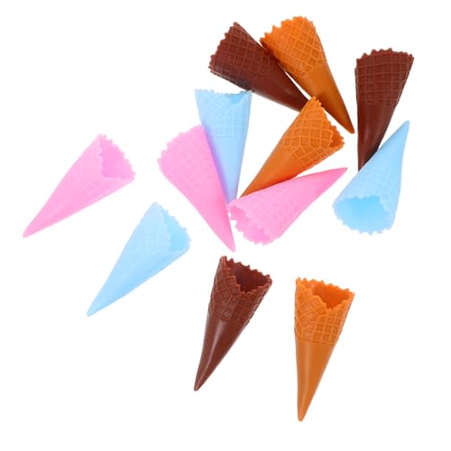 Supvox 12 Stück Teiliges Realistischer Künstlicher Eiscreme waffelhörnchen Detailgetreue für Spiel und Deko Vielseitig Kombinierbar Langlebiges Material von Supvox