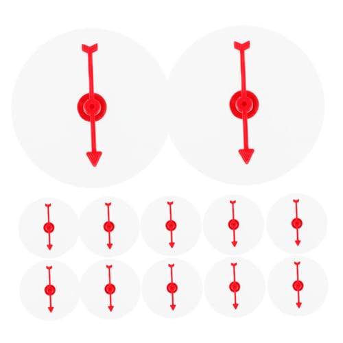 Supvox 12 Stück Teiliges Transparentes Kunststoff spielbrett mit Wiederverwendbarem Abwischbarem Drehpfeil Leichtes Tragbares Brettspiel für Schule Büro und Zuhause Fördert Lernen und von Supvox