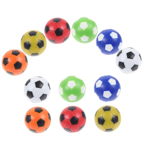 Supvox 12 Stück Tischfußball Ersatzbälle aus Robustem HIPS Kunststoff Tischkicker Bälle in Farben Langlebig und Praktisch für Spiele und Fußball Geburtstag Dekoration von Supvox