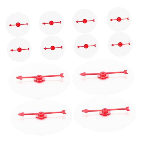 Supvox 12 Stück Transparentes Spielbrett Drehrad Für Preise Brettspiel Zubehör Leeres Spielbrett Drehpfeil Für Spiel Klassenzimmer Preisrad DIY Brettspiel Kit Roter Kunststoff von Supvox