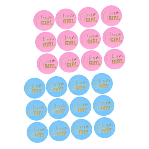 Supvox 120 Stück Aufkleber für Geschlechtsverkündung Gender Reveal Party Sticker für Jungen und Deko für Babypartys Starke Haftung Hautfreundlich Unvergessliche Erinnerungen von Supvox