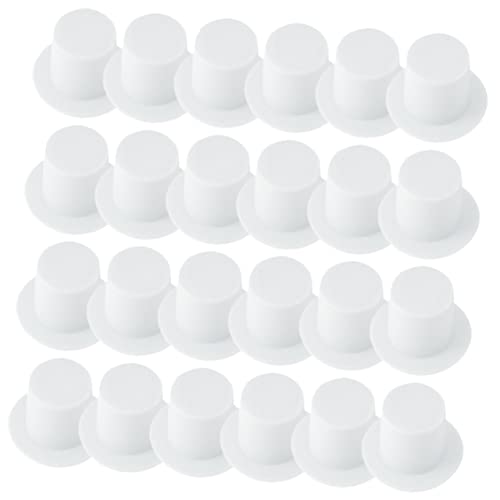 Supvox 120 Stück Teiliges Miniatur Zylinderhut Weiß Leichte Diy Bastelaccessoires Sichere Mini Hüte für Kinderparty Handwerksdeko Kawaii Kleine Hüte für Puppen und Schmuck von Supvox
