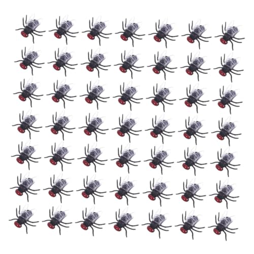 Supvox 120 Stück Teiliges Realistische Plastik-fliegen Tragbare Wiederverwendbare Fake Blowfly Pranks Kleine Schwarze Fliegen für Halloween Aprilscherz Partydekoration Fotorequisiten von Supvox