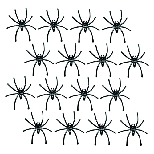 Supvox 120st Simulation Spinnenspielzeug Halloween-spinnendekoration Geisterspinne Spielzeug Spinnennetz-Dekoration Streich-Requisiten Seil Gefälschte Spinnen Statue Plastik Strecken von Supvox
