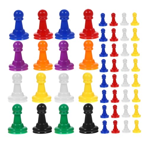 Supvox 128 Stück Teiliges Buntes Kunststoff spielbrett Figuren Robuste Schach Spielsteine in Farben Kompakte Spielfiguren für Vielseitige Brettspiele Leicht Pflegeleicht und von Supvox