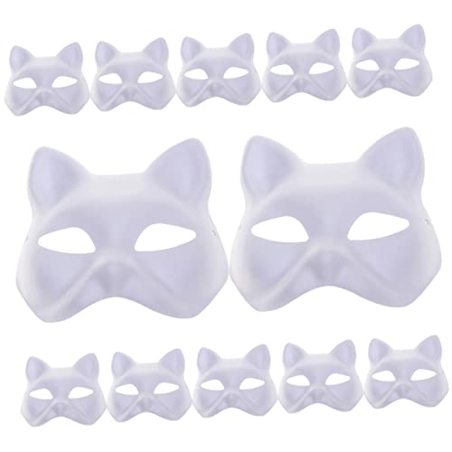 Supvox 12Stücke DIY Katzenmaske Leere Papiermasken Zum Bemalen Für Cosplay Halloween Und Partys Für Kreative Bastelprojekte Und Maskeraden Supvox 12Stücke DIY Katzenmaske Leere Papiermasken Zum Bemalen Für Cosplay Halloween Und Partys Für Kreative Bastelprojekte Und Maskeraden von Supvox