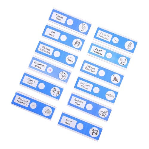 Supvox 12Stücke Mikroskop Slides Sammlung für Vorbereitete Tierproben für Experimente Mikroskopzubehör für Schulprojekte und Wissenschaftliche Bildung von Supvox