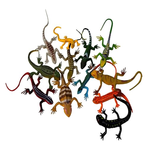 Supvox 12Stücke Reptilien Eidechsen Simulierte Eidechsen Figuren für Lernspielzeug Fantasie und des Kognitiven Lernens für Streiche von Supvox