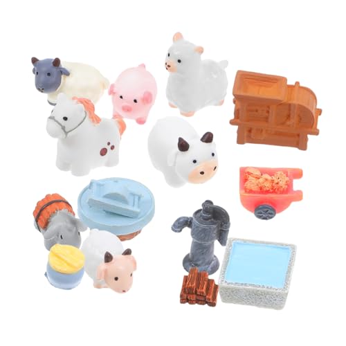 Supvox 14 Stück Mini Farm Tierfiguren Teiliges aus Harz für Garten Puppenhaus Mikro Landschaften Schafe Schweine Kühe Hunde und Zubehör für Kreative DIY Projekte Supvox 14 Stück Mini Farm Tierfiguren Teiliges aus Harz für Garten Puppenhaus Mikro Landschaften Schafe Schweine Kühe Hunde und Zubehör für Kreative DIY Projekte von Supvox