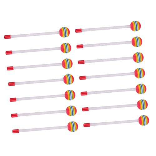 Supvox 14 Stück Teiliges Regenbogenfarbene Eva-schlägel Lollipop-Form Leicht und Sicher für Musikunterricht Zuhause und Kindergarten von Supvox