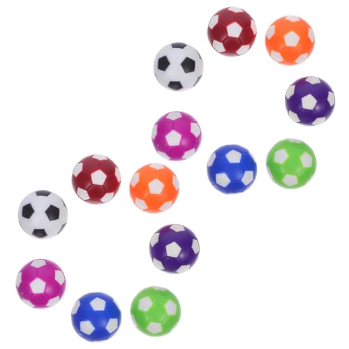 Supvox 14 Stück Teiliges Tischfußball Ersatzball Bunt Glatte Oberfläche Reibungsarm für Flüssiges Spiel Tischkicker Zubehör Fußballspiel von Supvox
