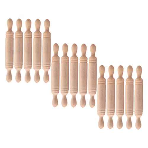 Supvox 15 Stück Mini Holz Nudelholz Teilig für Simulationsspielzeug für Kreative Küchenszenen Zubehör für Puppenhäuser und Rollenspiele Fördert Fantasie und Geschicklichkeit Supvox 15 Stück Mini Holz Nudelholz Teilig für Simulationsspielzeug für Kreative Küchenszenen Zubehör für Puppenhäuser und Rollenspiele Fördert Fantasie und Geschicklichkeit von Supvox