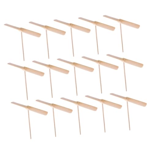 Supvox 15 Stück Teiliges Holz Flugspielzeug Fliegende Bambuslibelle Handbetriebene Outdoor Spielzeuge Lustige Familienaktivitäten von Supvox