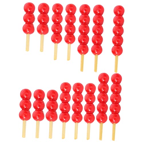 Supvox 15 Stück Teiliges Miniatur Eisgezuckerte Modellset aus Resin Realistische Chinesische Snack Dekoration für Puppenhaus Frühjahrsfest Zubehör Glatt und Langlebig von Supvox