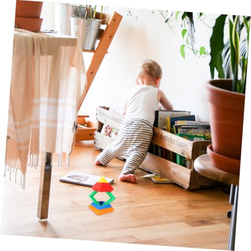 Supvox 15 Stück Teiliges Pädagogisches Bunte Stapelsteine Kindersicher Glatte Oberfläche Lernspielzeug für Kleinkinder Ab Jahren Frühe und Farbenerkennung Zufällige Farbe Zufällige Farbe von Supvox