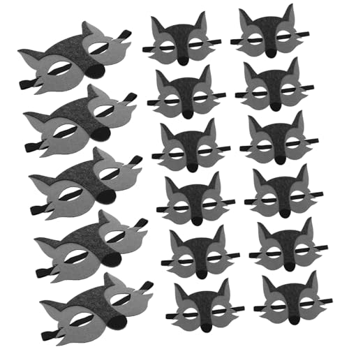 Supvox 15 Stück Teiliges Tiermasken Wolf Halbgesichtsmasken aus Atmungsaktivem Vliesstoff mit Elastischem Band für Kindergarten Rollenspiele Dschungel Halloween-partys Supvox 15 Stück Teiliges Tiermasken Wolf Halbgesichtsmasken aus Atmungsaktivem Vliesstoff mit Elastischem Band für Kindergarten Rollenspiele Dschungel Halloween-partys von Supvox