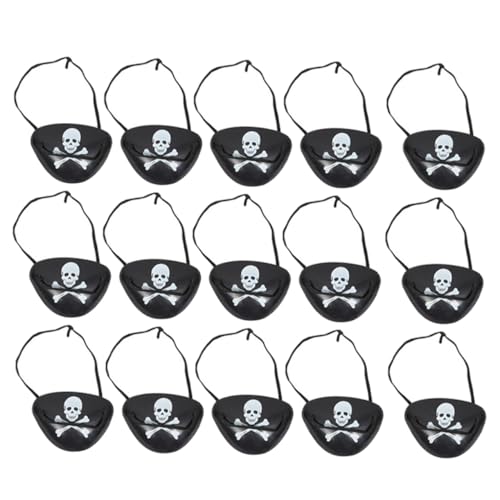 Supvox 15Stücke Piratenaugenabdeckungen für Halloween Party Bequeme Augenmasken für Cosplay und Karneval Lustige Accessoires für Erwachsene für Kostümpartys und Maskeraden von Supvox